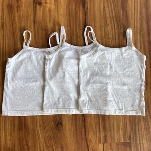 Three Hanes Girls’ Undershirts